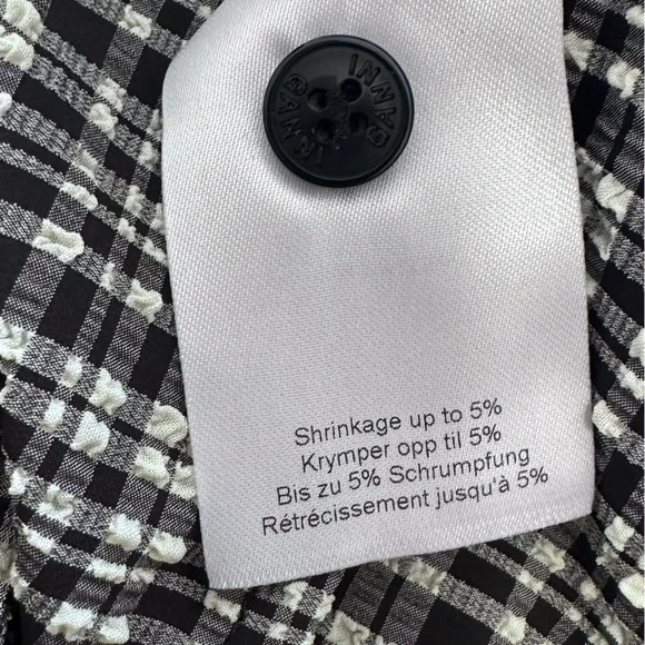 Ganni women’s stretch sheersucker smocked maxi dress size 36 black - Picture 9 of 9